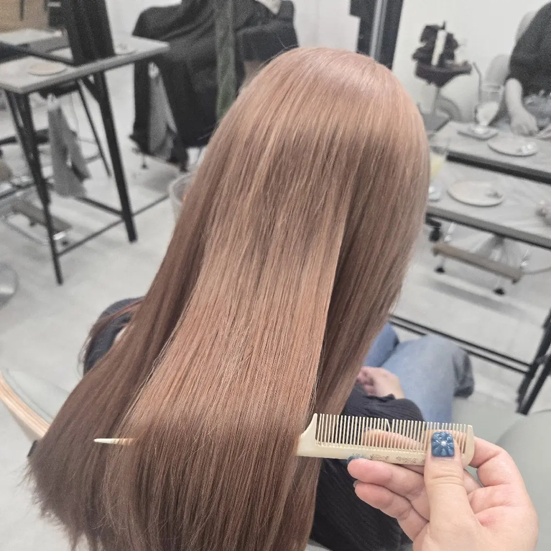 カラー 艶髪縮毛矯正×透明感 カラー◎mikuのヘアスタイル