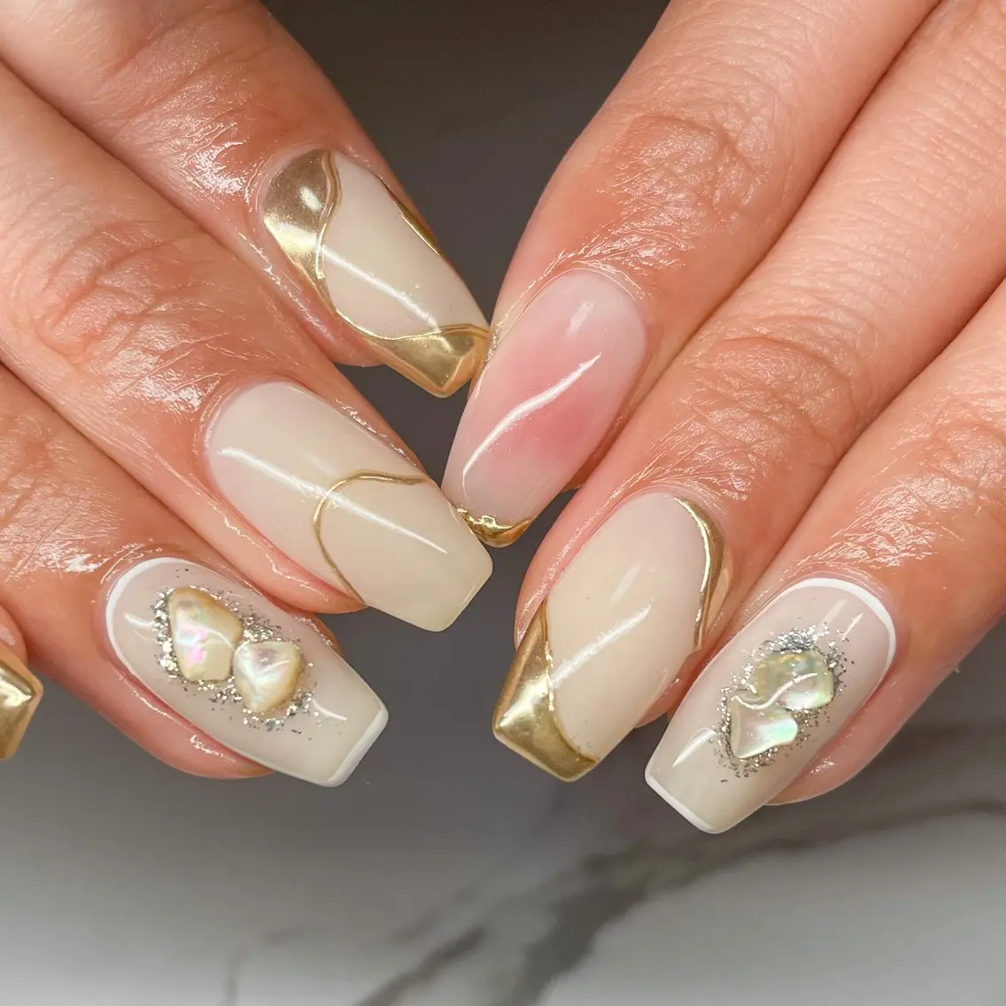 ネイル アートネイル ロングネイル 持ち込み 春ネイル 夏ネイル ハンドネイル Nail Salon AMICALのネイルデザイン