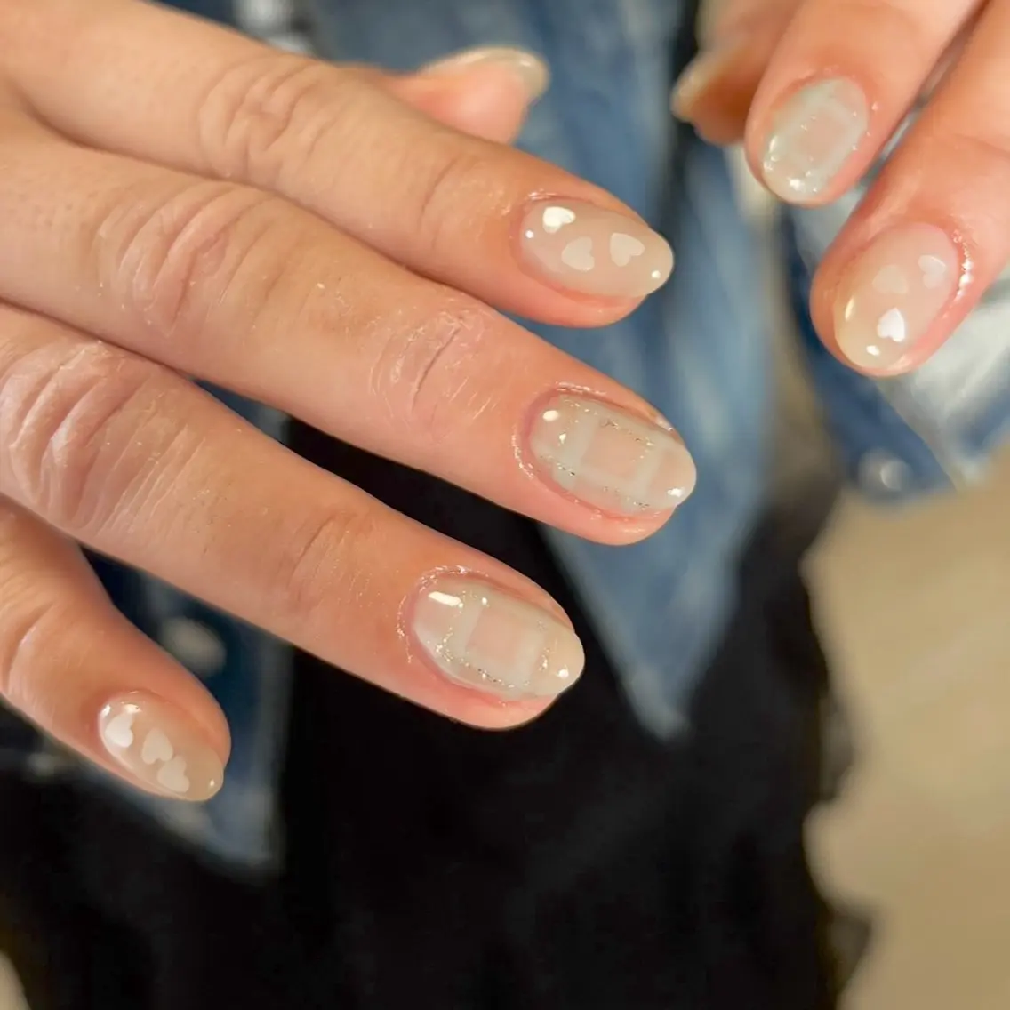 ネイル ハート ハンドネイル moufu.nail /sayaka 本町のネイルデザイン