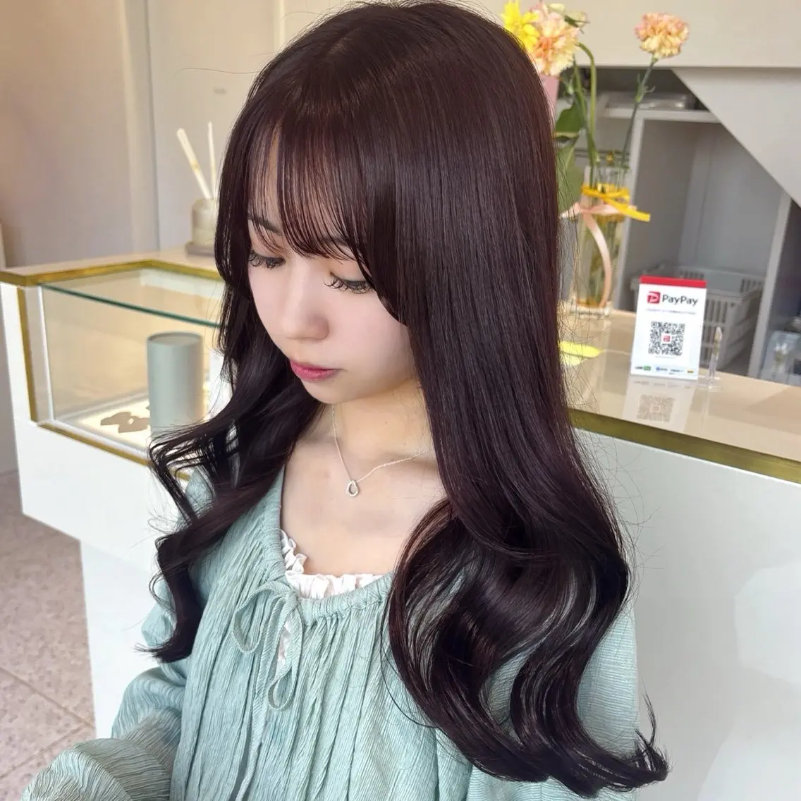 ロング カラー ラベンダーカラー Lavie moon airiのヘアスタイル