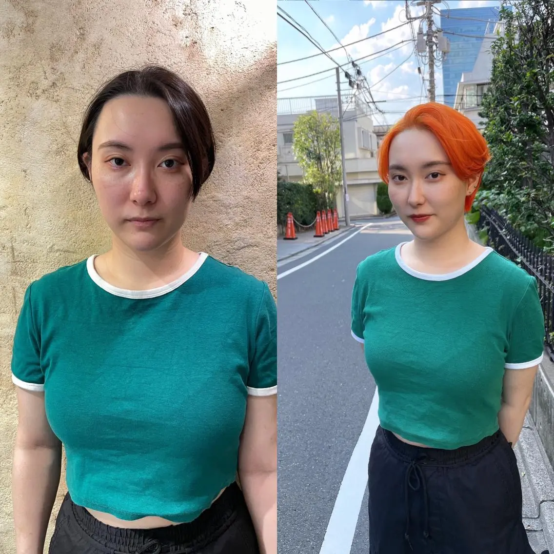 ショート カラー ハンサムショート オレンジ ショートヘア セキネ シュウヘイのヘアスタイル