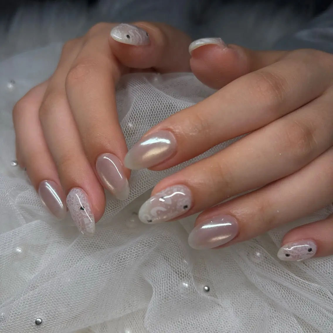ネイル レース ハンドネイル IROHA NAIL 長谷川唯惺 烏丸店のネイルデザイン