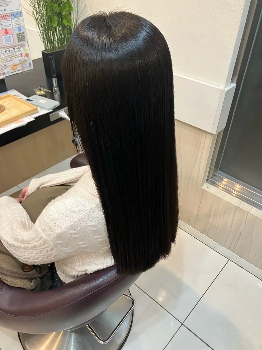 ロング 縮毛矯正 yukari 艶髪ヘアのヘアスタイル