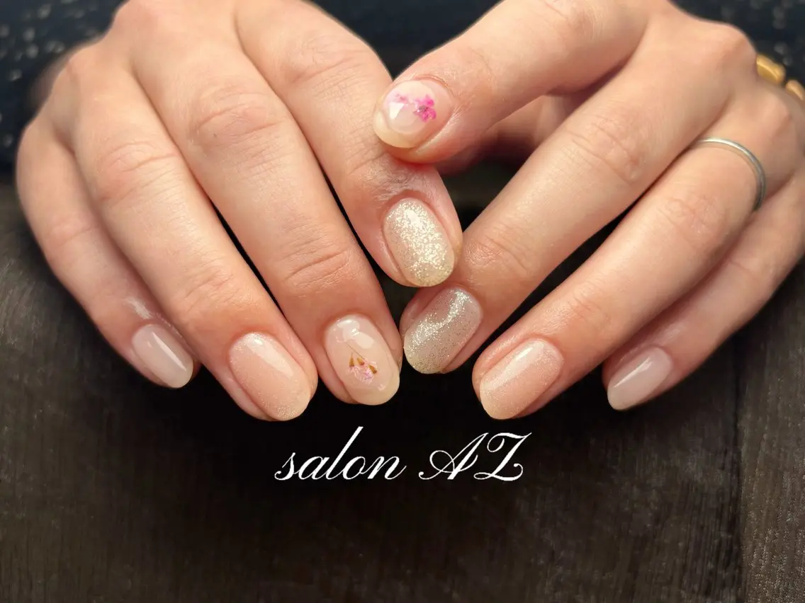 ネイル 長さ出し フットネイル フレンチネイル マグネットネイル ニュアンスネイル salon AZのネイルデザイン