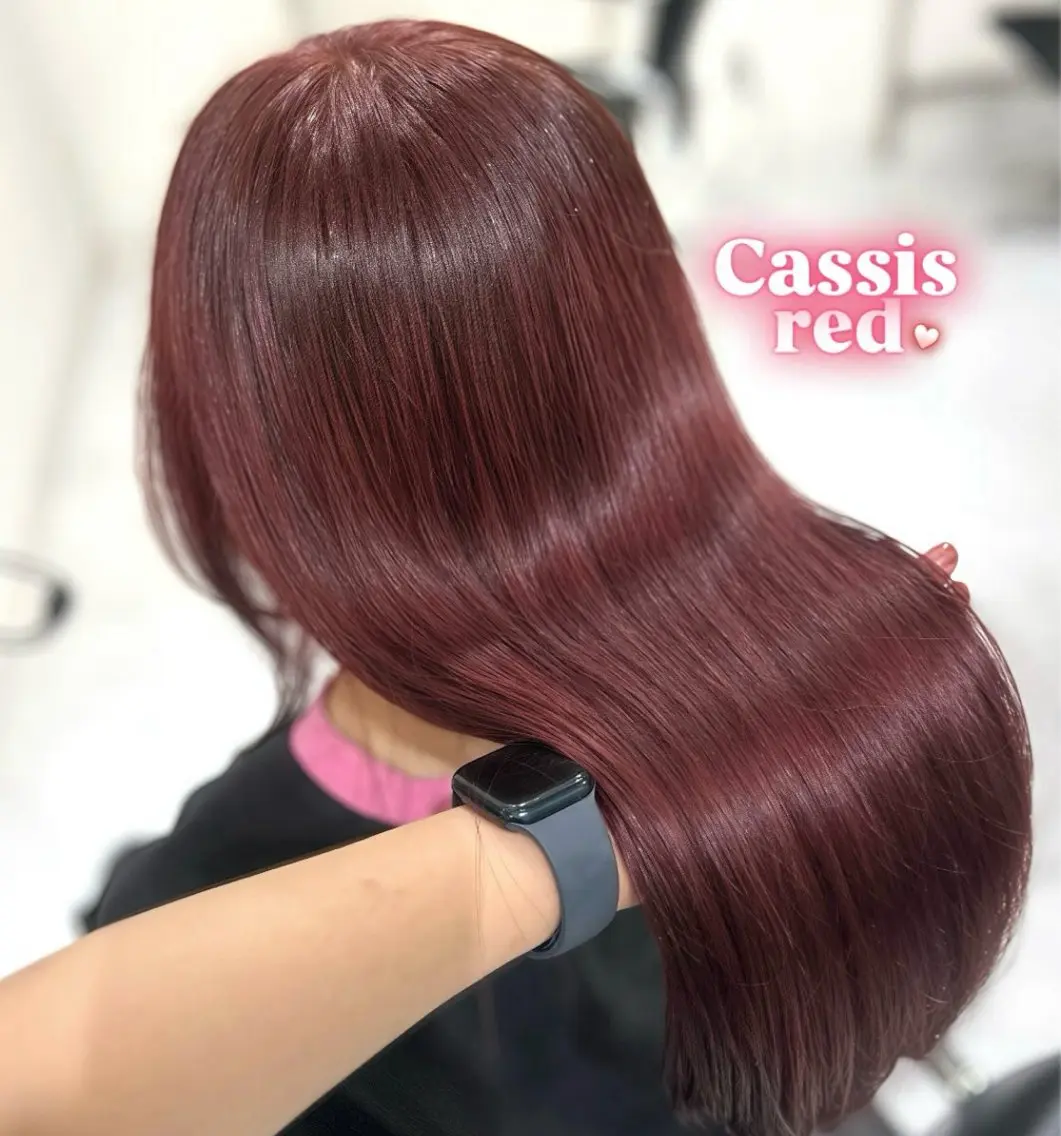 ロング カラー ヘアカラー トリートメント yuuka 🖤韓国ヘア🖤のヘアスタイル