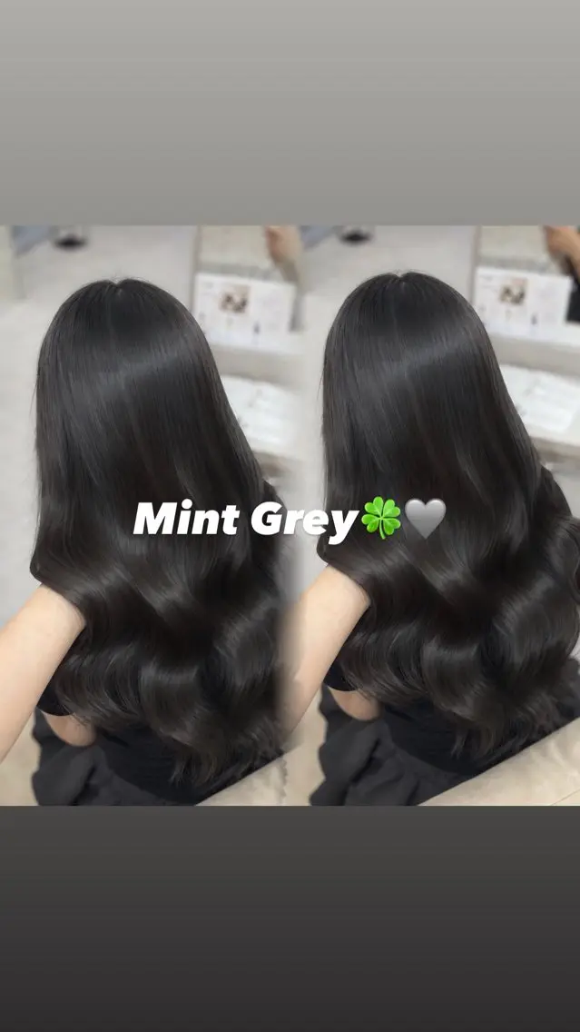 ロング カラー ベージュカラー 黒髪 ブリーチ ブルーカラー ブルーブラック ヘアカラー coco ウナのヘアスタイル