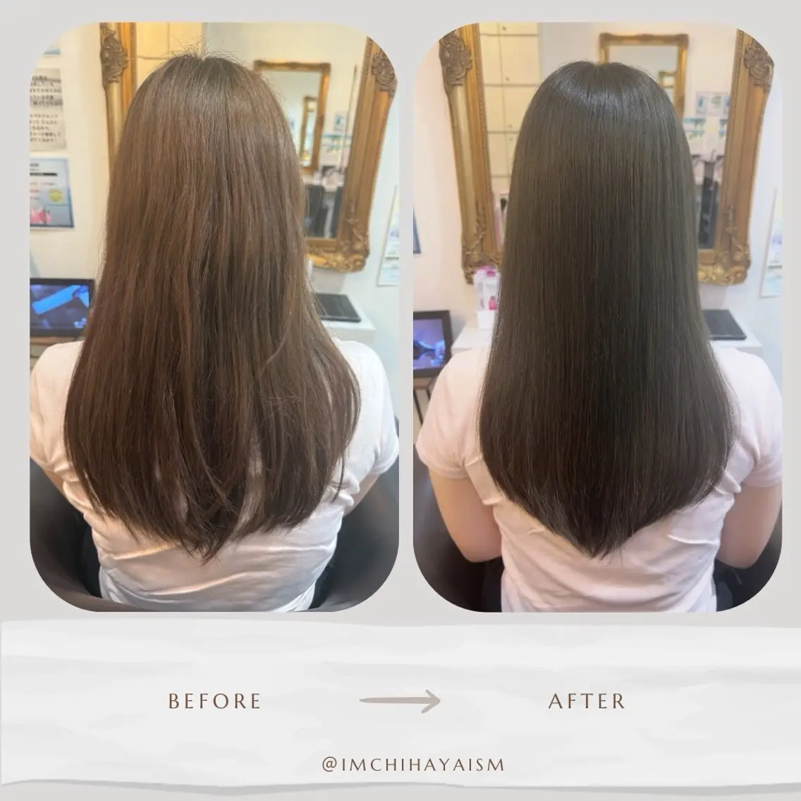 ロング ヘアカラー トリートメント 錦糸町駅前サロン🎀 髪質改善千早のヘアスタイル