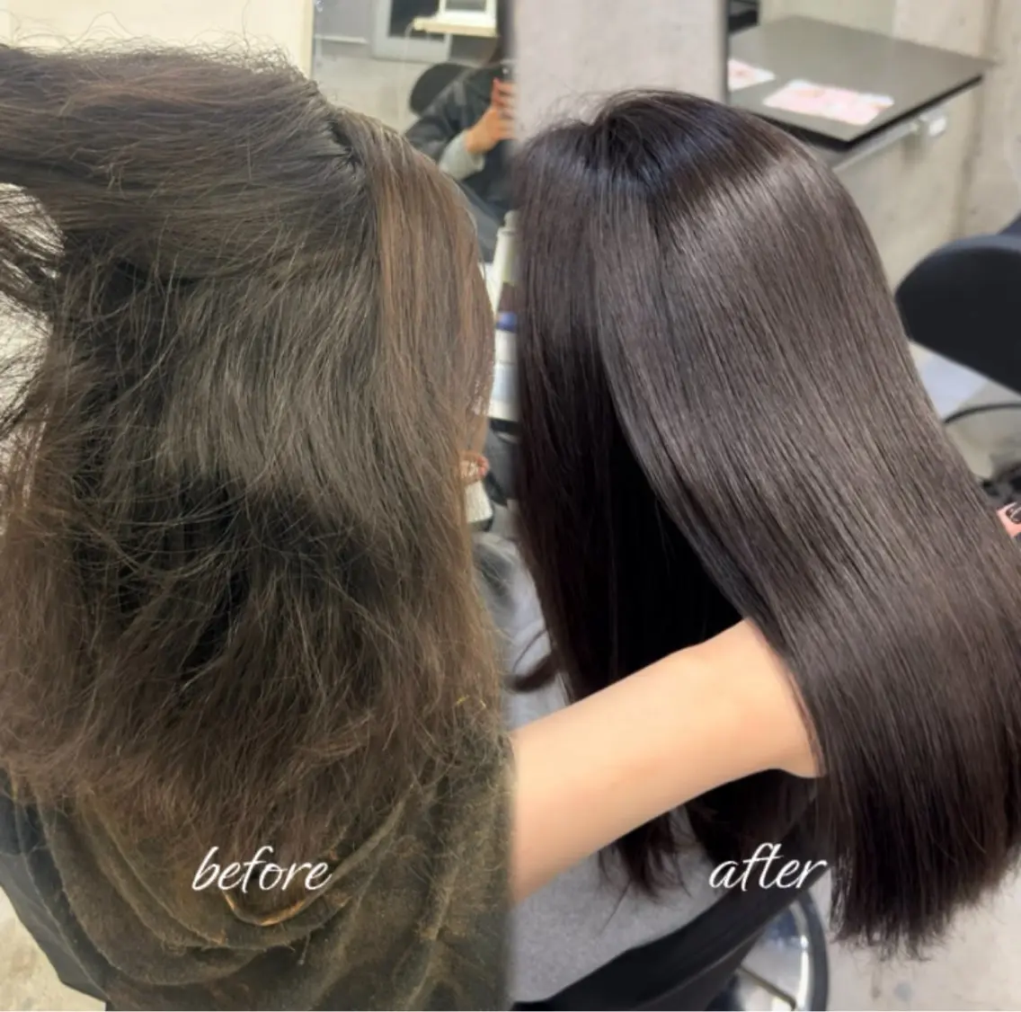 ロング 縮毛矯正 トリートメント ヒナ .のヘアスタイル
