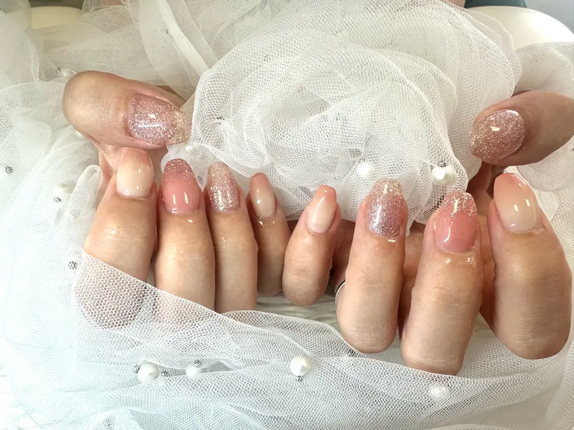 ネイル ピンク シンプルネイル ハンドネイル cachette 後藤のネイルデザイン