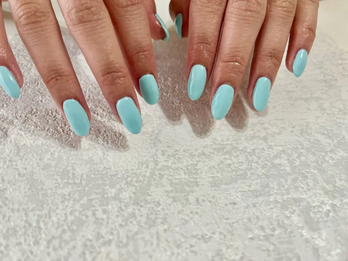 ネイル ブルー ハンドネイル mogunail &blowのネイルデザイン