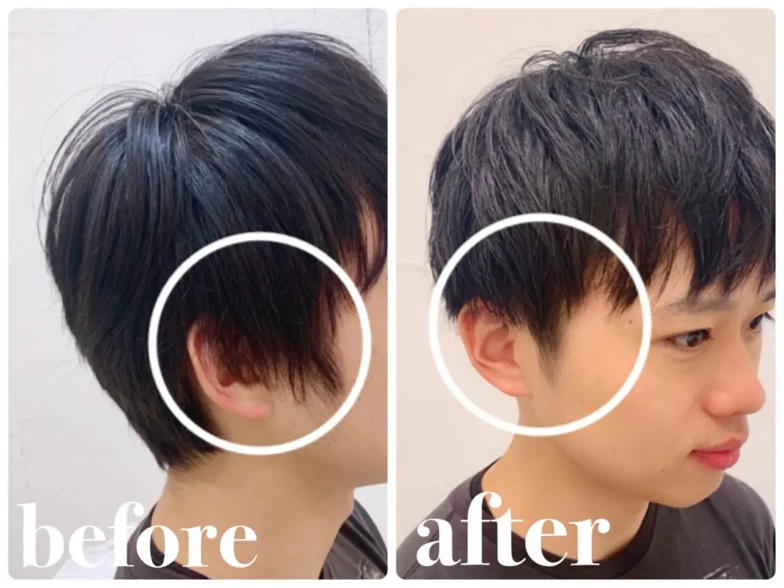 ショート メンズ カット ミドウチ アヤカのヘアスタイル