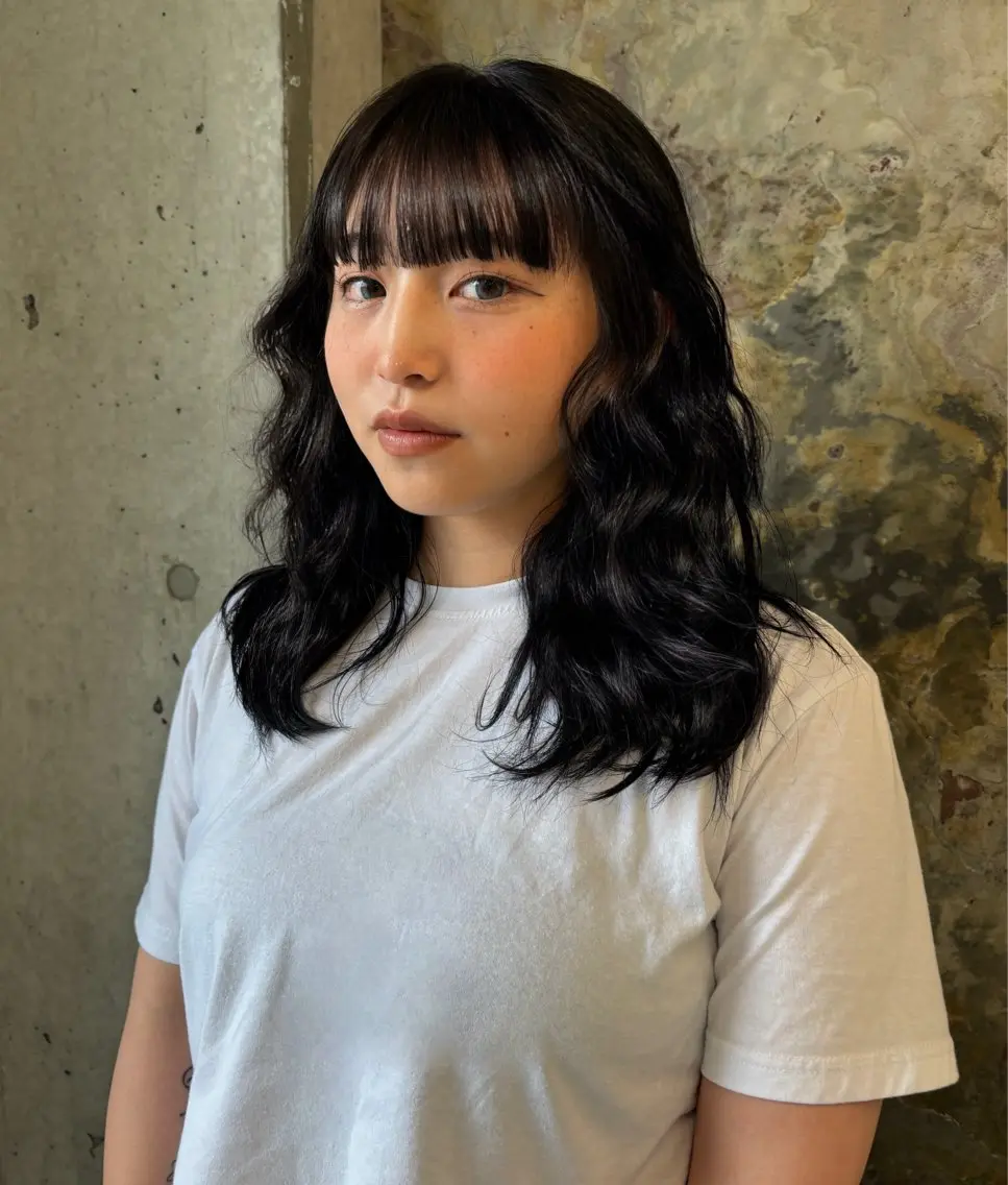 セミロング 中川 舞依のヘアスタイル