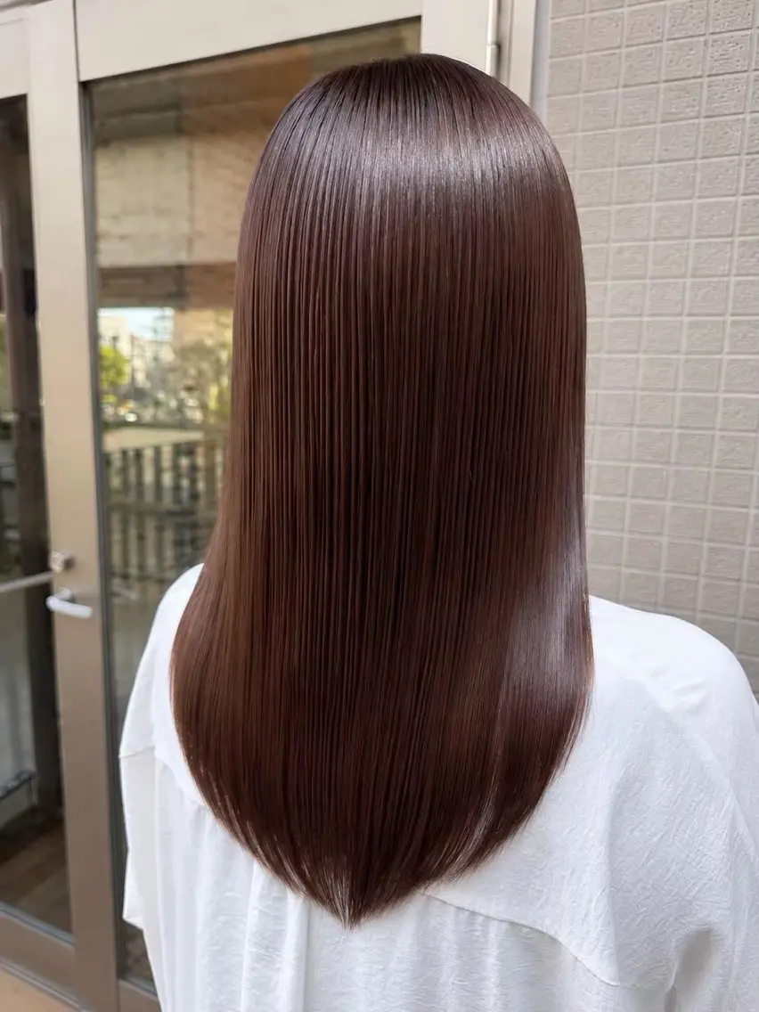 ロング カット ヘアカラー トリートメント 出河 拓のヘアスタイル