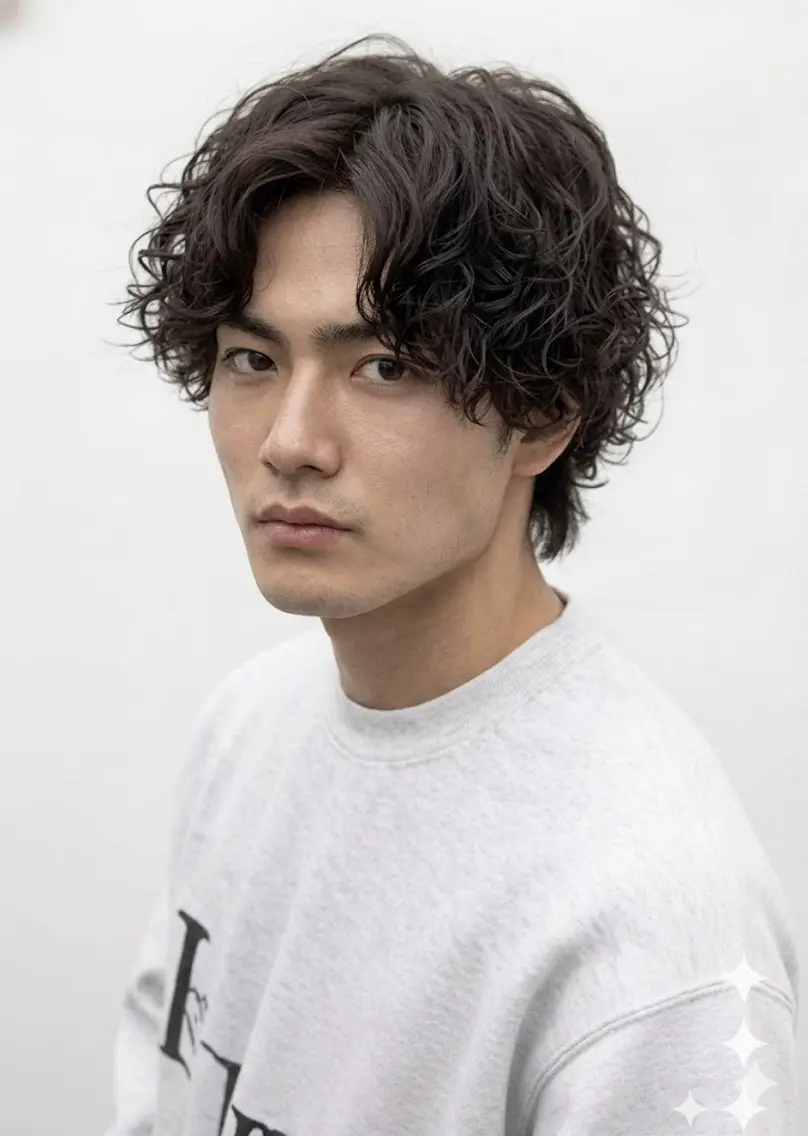 ショート パーマ カット パーマ トリートメント 田井中 雅和のヘアスタイル