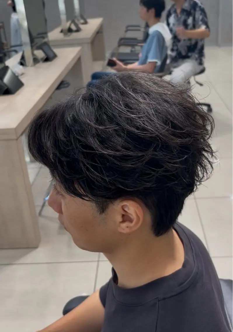 ミディアム パーマ メンズ カット パーマ 💠メンズ縮毛矯正 /パーマ💠林慶太のヘアスタイル