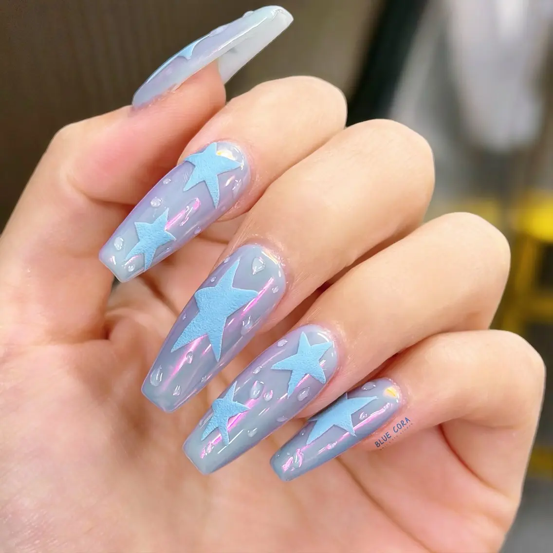 ネイル クリアネイル マットネイル ハンドネイル ハンドケア BLUE CORAのネイルデザイン