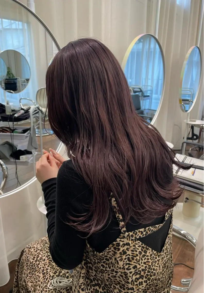 ロング カラー ブリーチ ブラウンカラー ダブルカラー ブリーチなしカラー レイヤーカット🎀 kanaのヘアスタイル