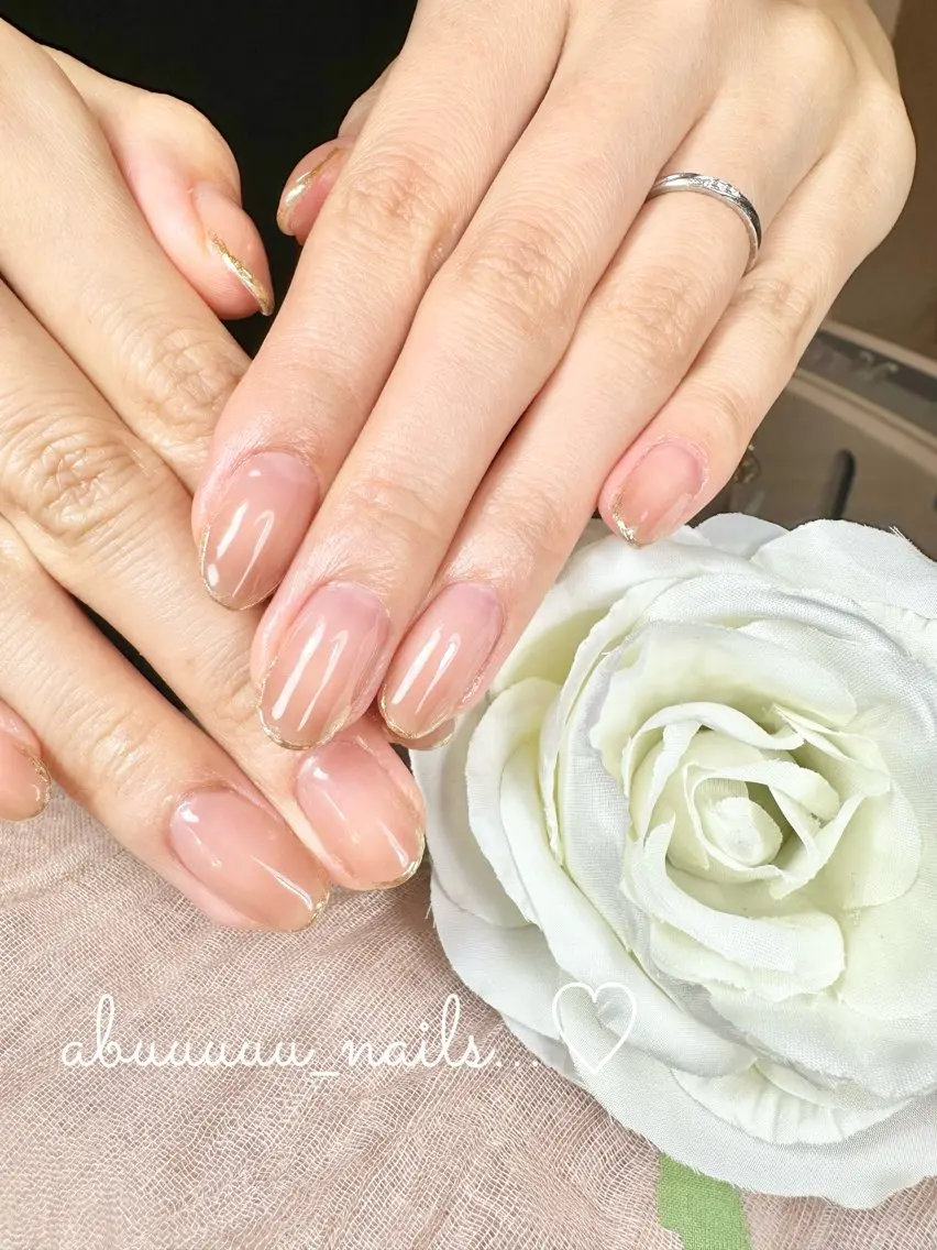 ネイル ミラーネイル オフィスネイル abuuuuu nailsのネイルデザイン