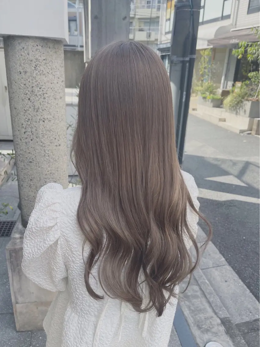 セミロング カラー ヘアアレンジ ヘアカラー トリートメント ヘッドスパ ヘアセット TOKI /透明感/原宿のヘアスタイル