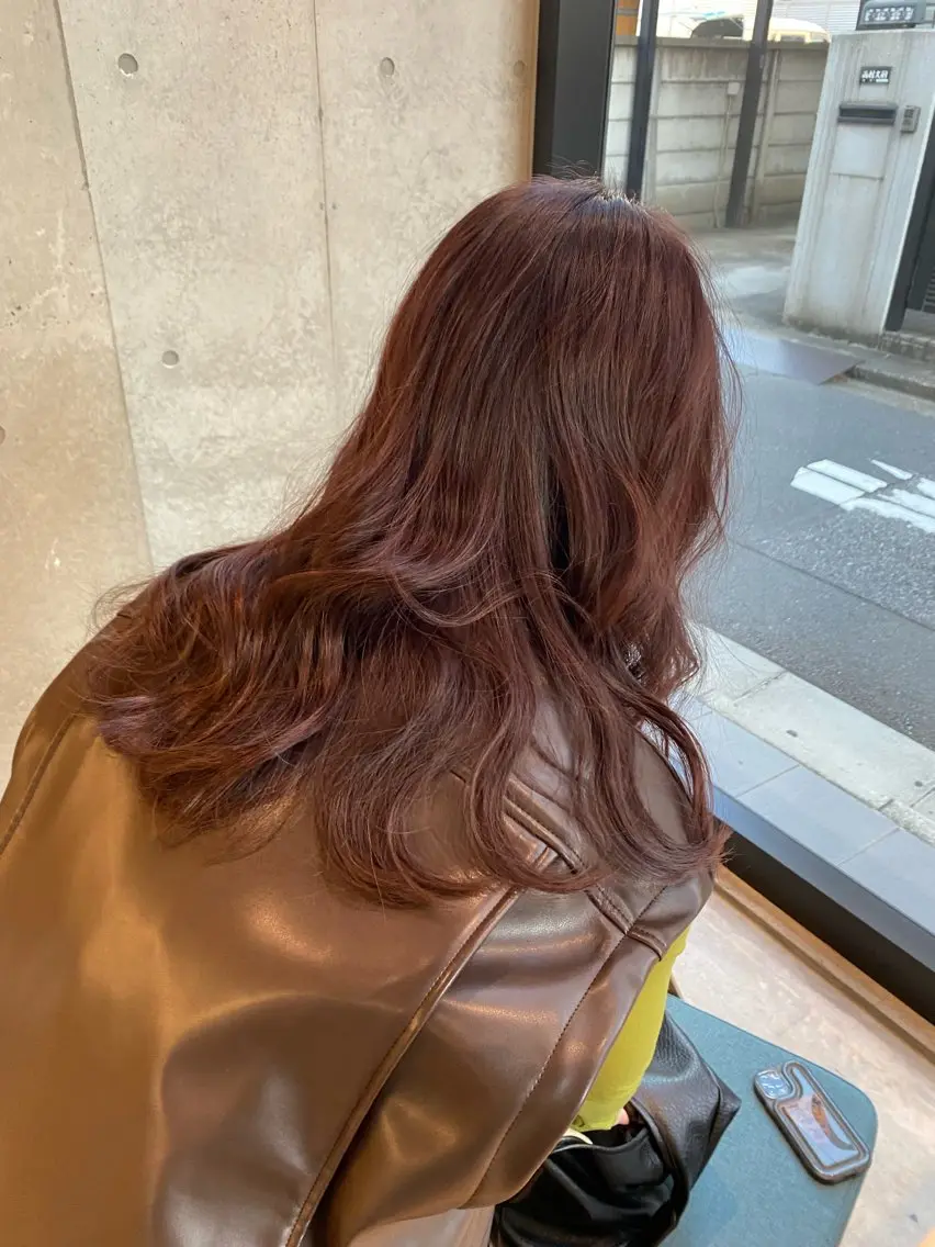セミロング カラー パーマ レイヤーカット カット ヘアカラー トリートメント レイヤー/柔色 カラー/SAkiのヘアスタイル