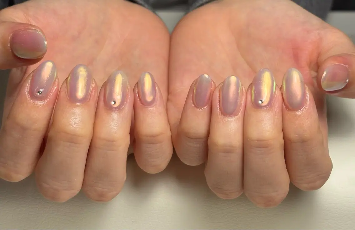 ネイル アニマル柄 オーロラネイル フットネイル フレンチネイル ジェルネイル ハンドネイル kiki nail たまプラーザのネイルデザイン