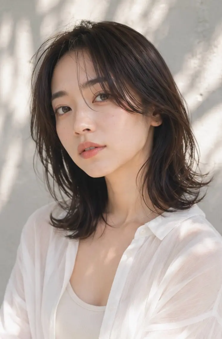 ミディアム カラー カット ヘアカラー トリートメント Garden 浅草蔵前のヘアスタイル