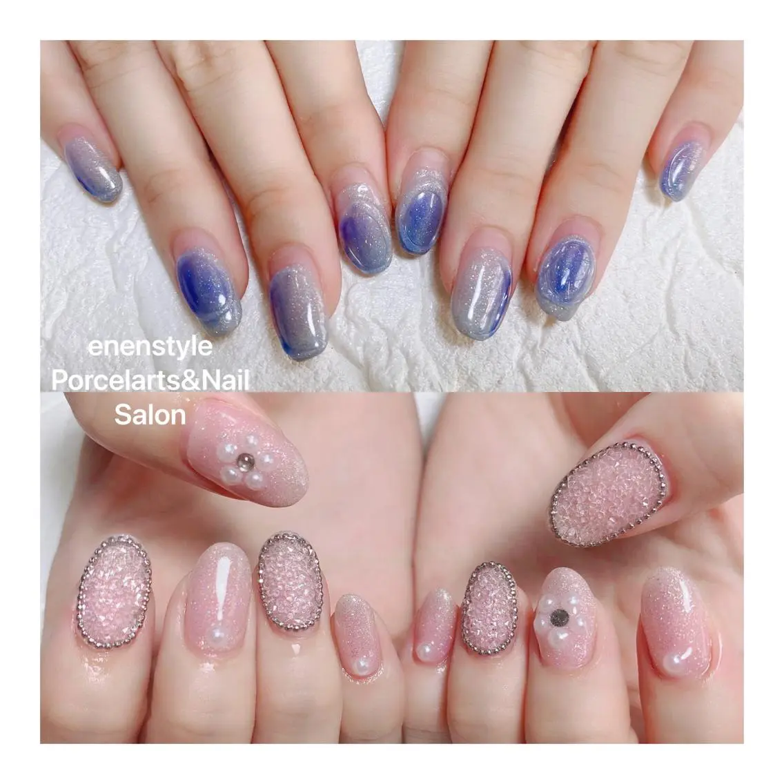 ミディアム ネイル ハンドネイル 🐾enen style 🐾のネイルデザイン