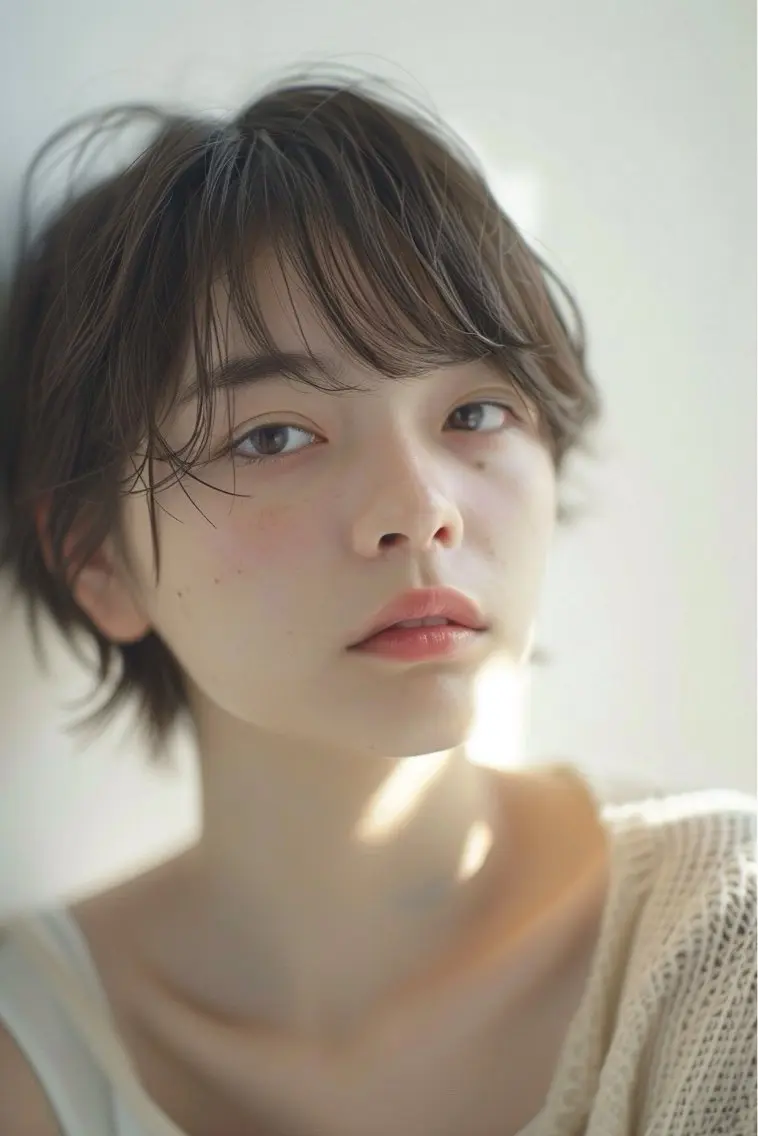 ショート カラー パーマ ブラウンカラー ケアカラー 透明感カラー 髪質改善 カット ヘアカラー トリートメント Luana / 公式 / 大通のヘアスタイル
