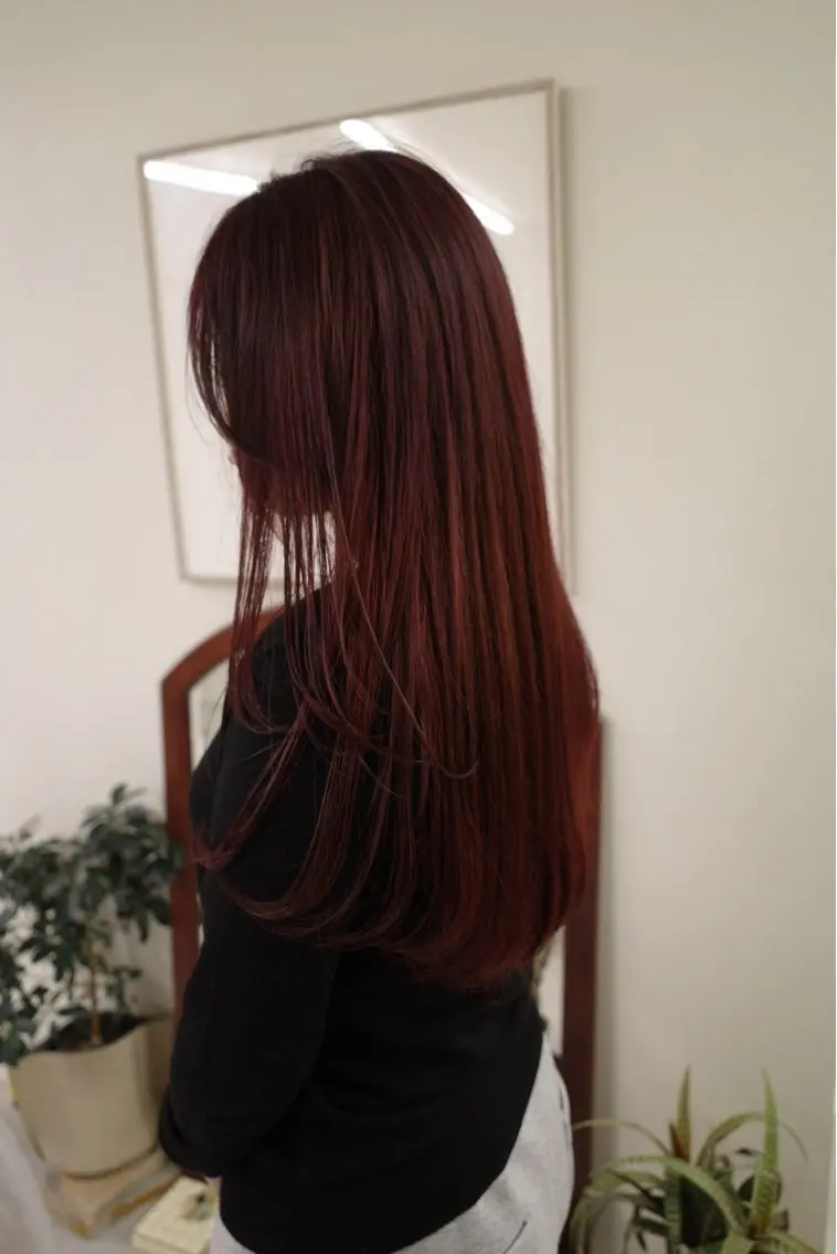 カラー オレンジ 佐々木 遥菜のヘアスタイル