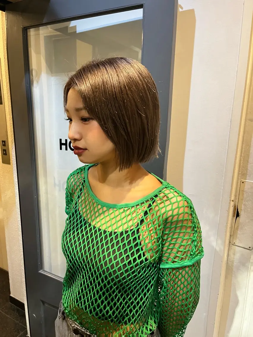 ミディアム カラー sora / 渋谷 / ハイトーンのヘアスタイル