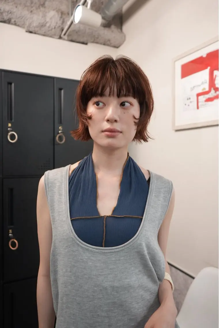 ショート カラー ボブレイヤー ブラウンカラー 透明感カラー オレンジ オレンジブラウン カット ヘアカラー トリートメント レイヤー/ブリーチ 戸羽/新宿のヘアスタイル