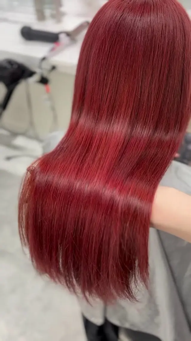 ロング ヘアカラー 🎀暖色カラー🎀 韓国ヘア まなかのヘアスタイル