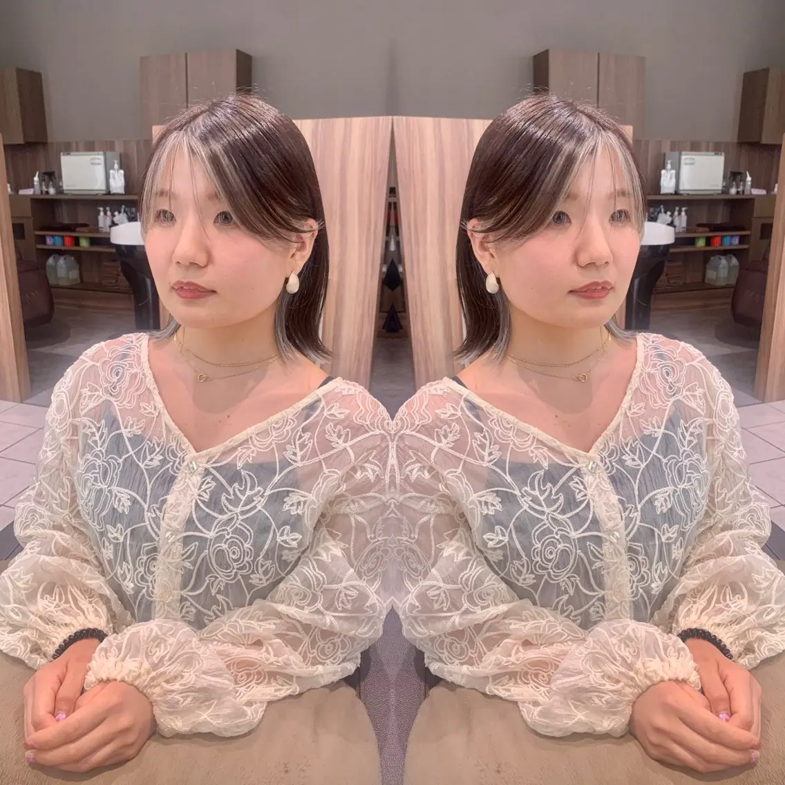 ミディアム カット ヘアカラー トリートメント 《褒められる》 透明感カラー/小嶋のヘアスタイル