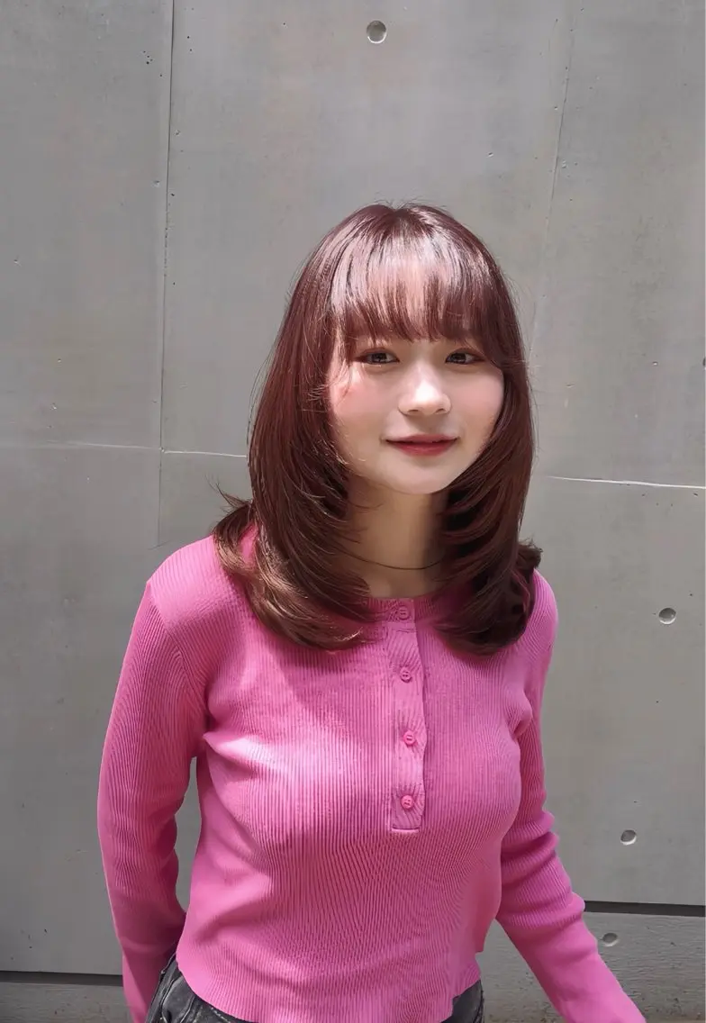 ミディアム カット ヘアカラー トリートメント 黄金比の似合わせ /吉祥寺 /kokiのヘアスタイル