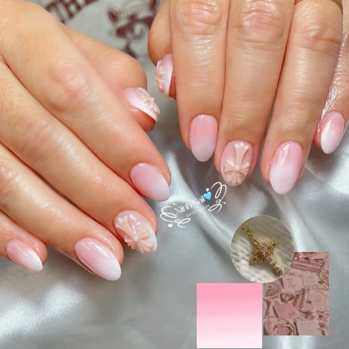 ネイル チークネイル 桜ネイル 長さ出し フットネイル ジェルネイル ハンドネイル XIINH NAIL SALONのネイルデザイン