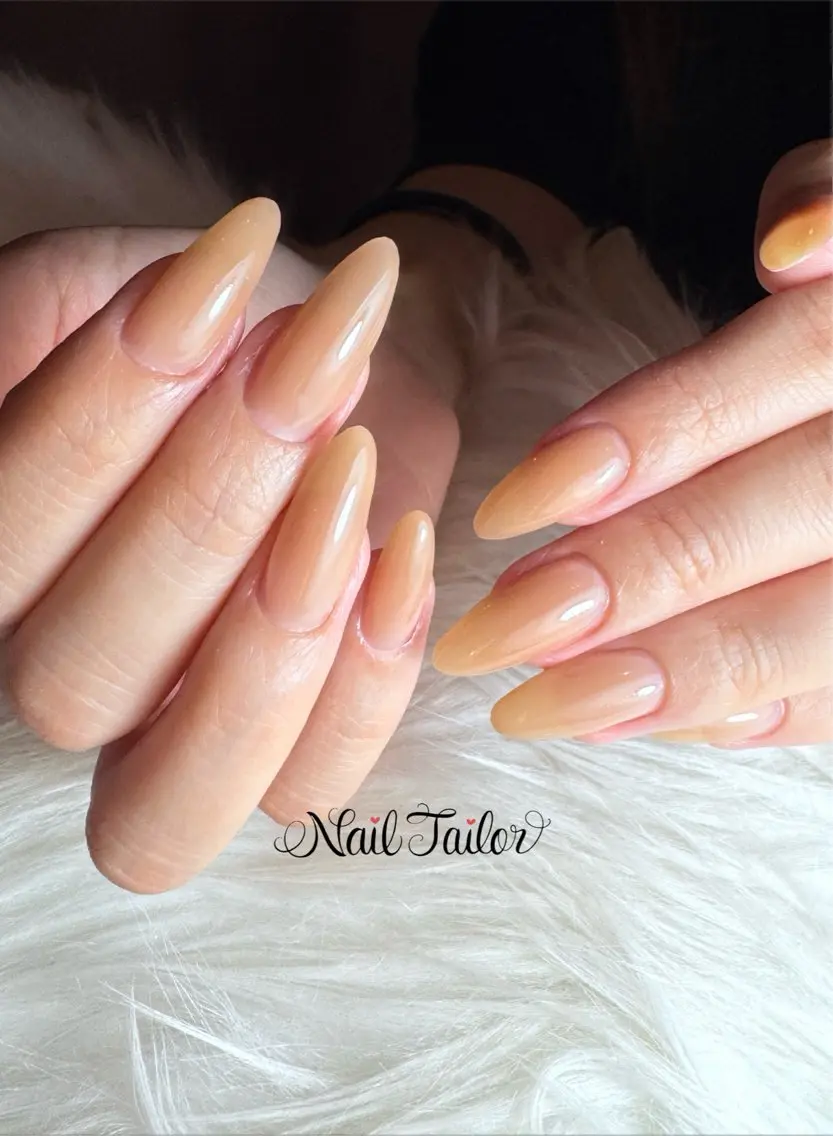 ネイル ロングネイル ワンカラーネイル ハンドネイル NailTailor ネイルテイラーのネイルデザイン