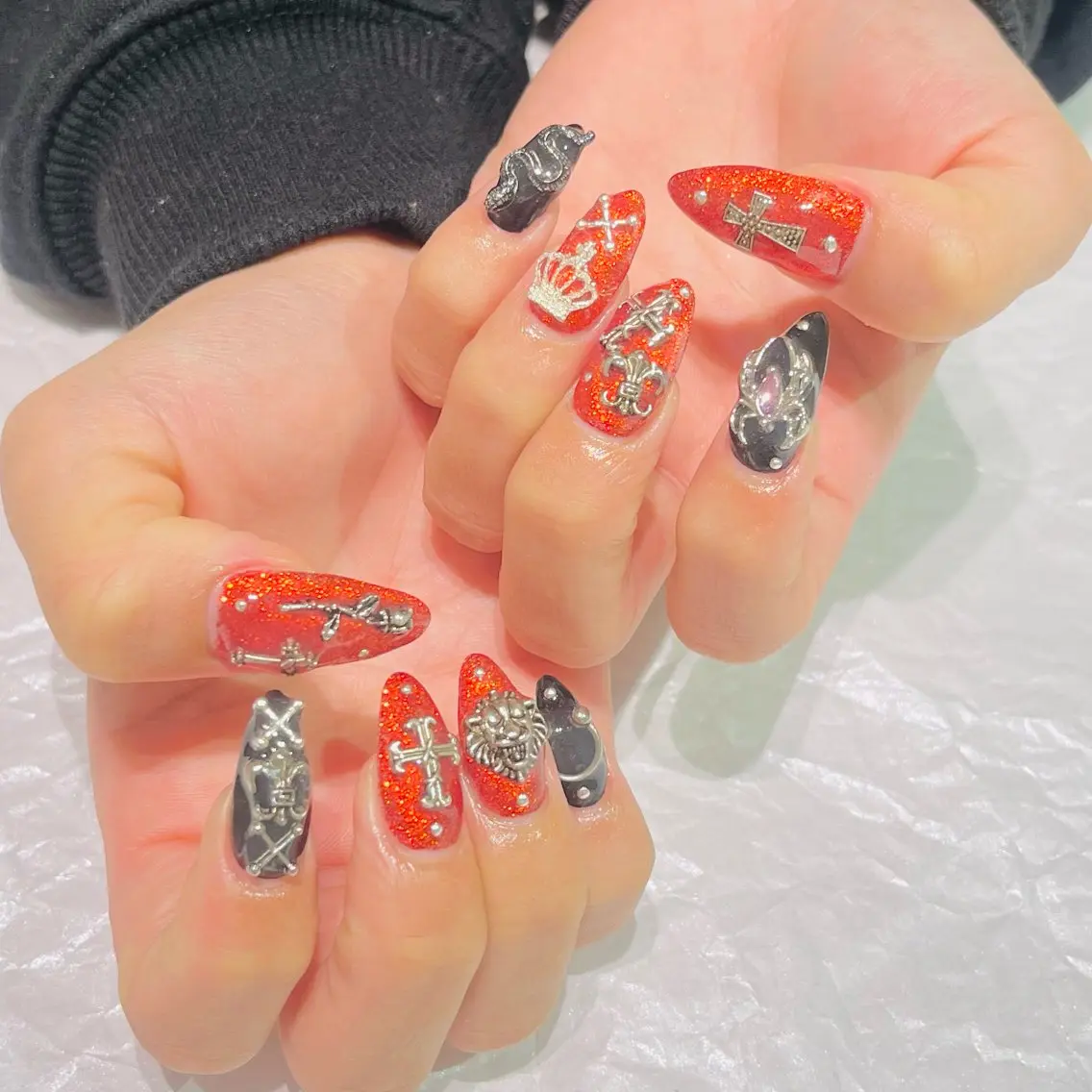 ネイル 長さ出し スカルプネイル ハンドネイル nail salon Luciaのネイルデザイン