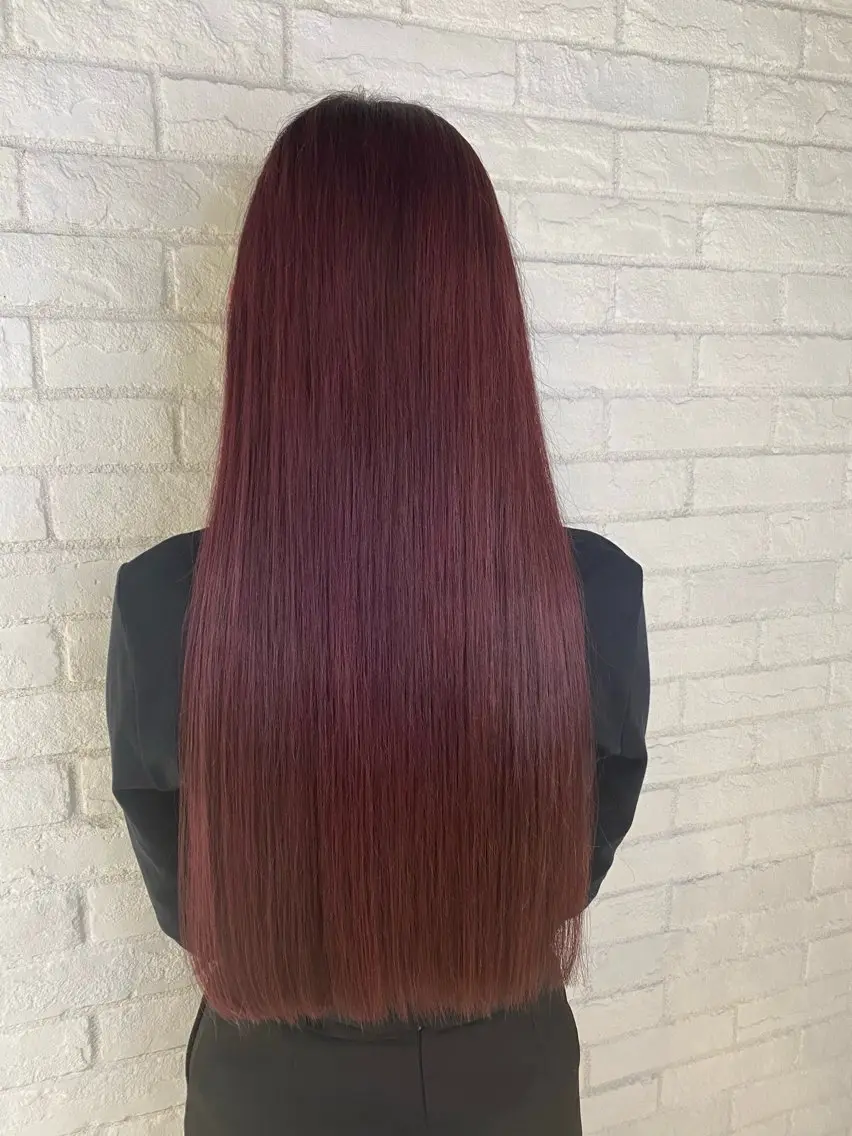ロング カラー カット ヘアカラー deseo 透明色艶カラーツバサのヘアスタイル