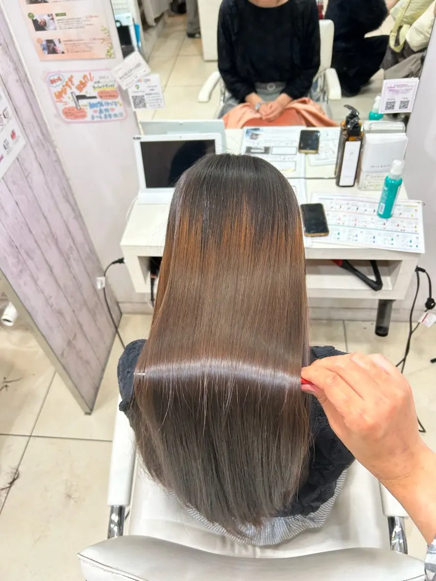 ロング カット 縮毛矯正 【髪質改善カラー】 瀧田嵐士🇰🇷のヘアスタイル