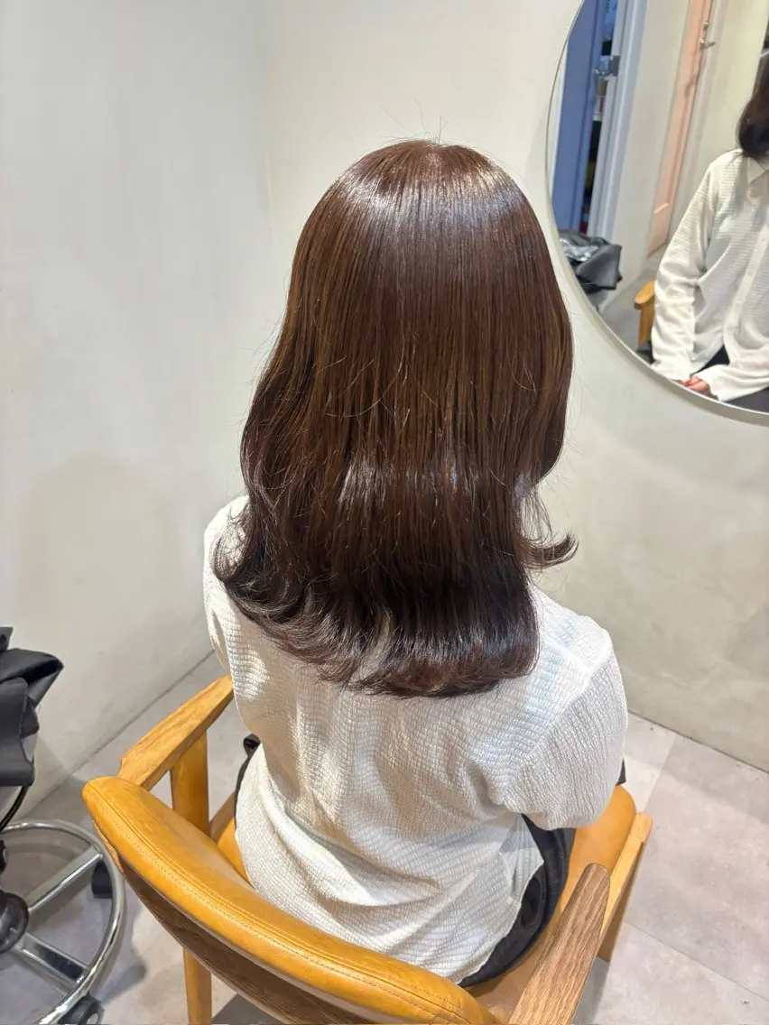 ミディアム カラー グレージュ ヘアカラー トリートメント roka ʜᴀʀᴜᴋᴀのヘアスタイル