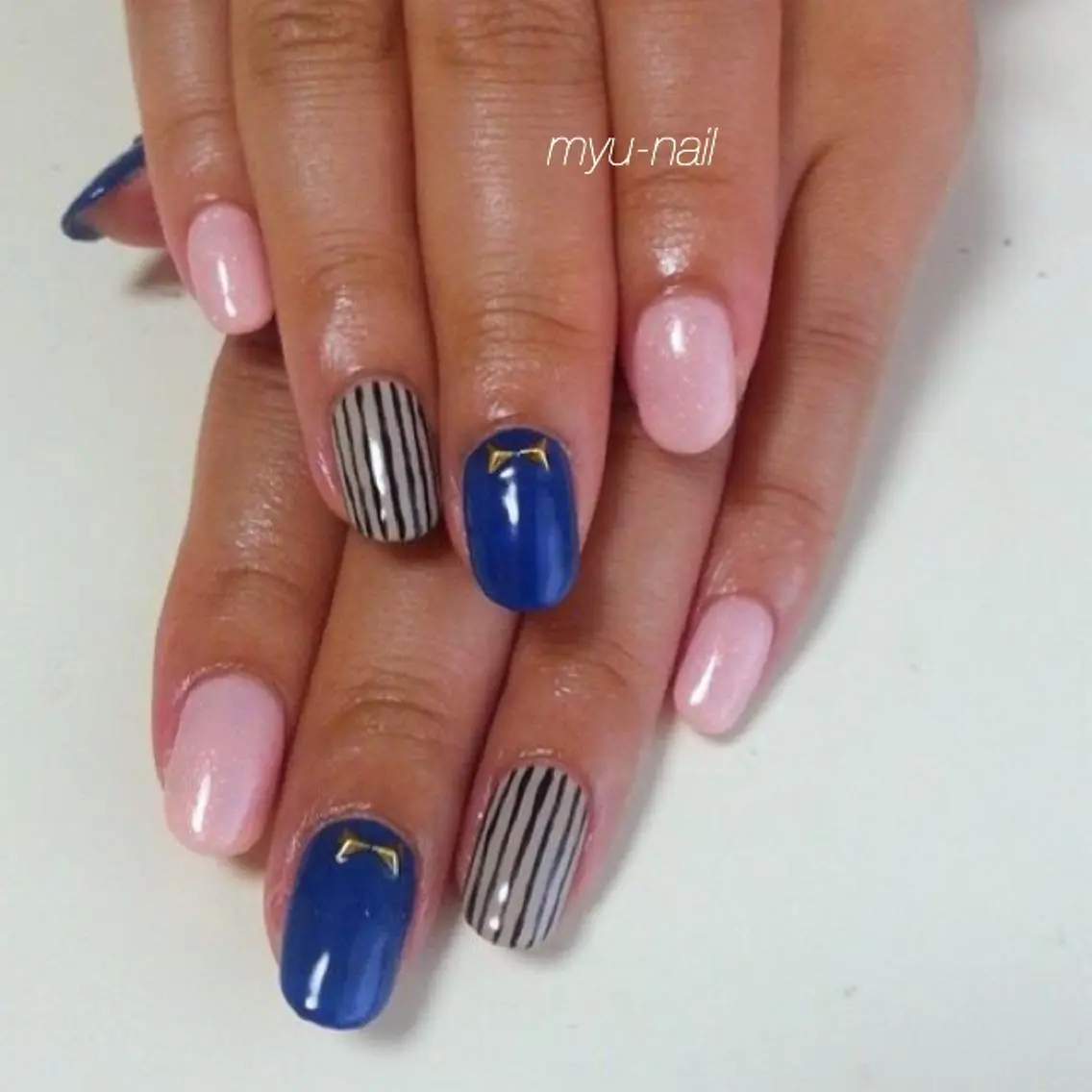 ネイル アートネイル シンプルネイル ホームサロン myu-nailのネイルデザイン