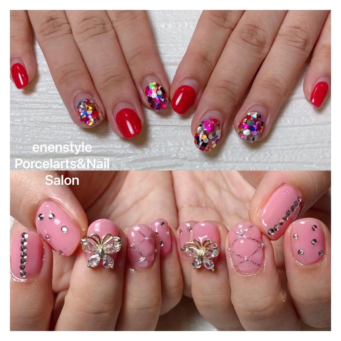 ミディアム ネイル ハンドネイル 🐾enen style 🐾のネイルデザイン