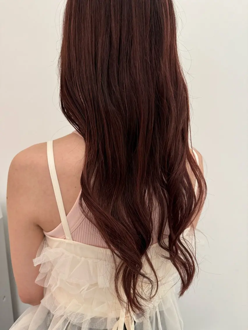 カラー ブリーチ ハイライトカラー ピンクカラー 白石 恵美のヘアスタイル
