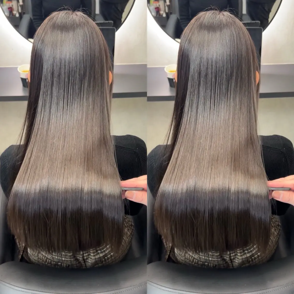 ロング カラー 髪質改善 韓国風ヘア ロング 縮毛矯正 カット ヘアカラー トリートメント 新宿/美髪矯正 髪質改善/韓国風山本のヘアスタイル