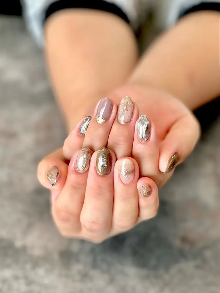ネイル フラワーネイル 大理石ネイル(マーブル) ニュアンスネイル シンプルネイル nail salon amanoのネイルデザイン