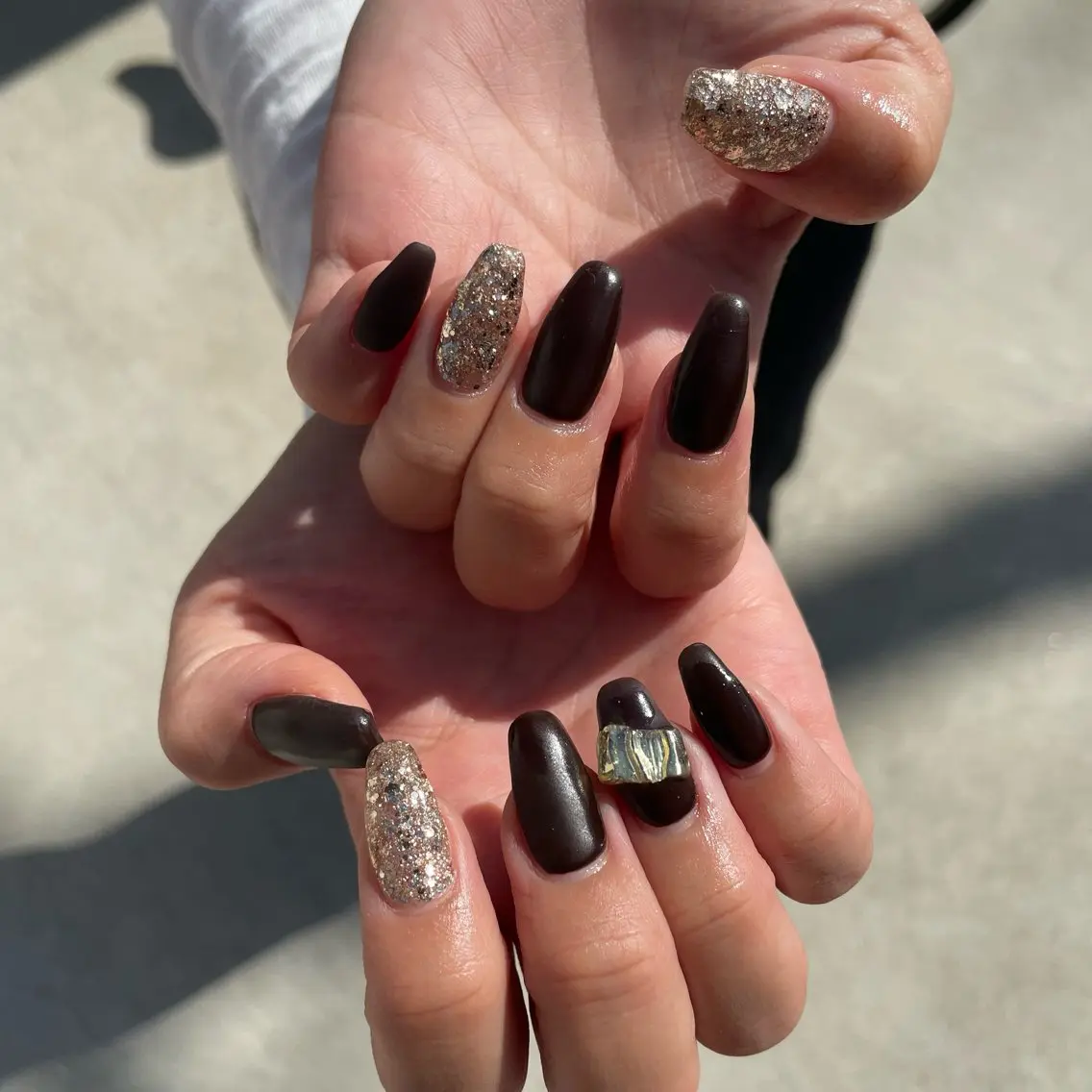 ネイル マットネイル ハンドネイル Sea  nail by emaのネイルデザイン