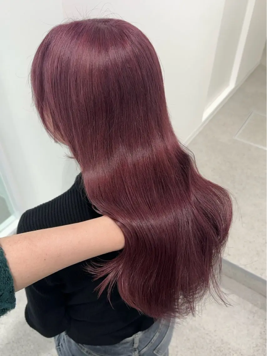 ロング カラー ヘアアレンジ 🎀RIN🎀 縮毛矯正🩶暗髪のヘアスタイル