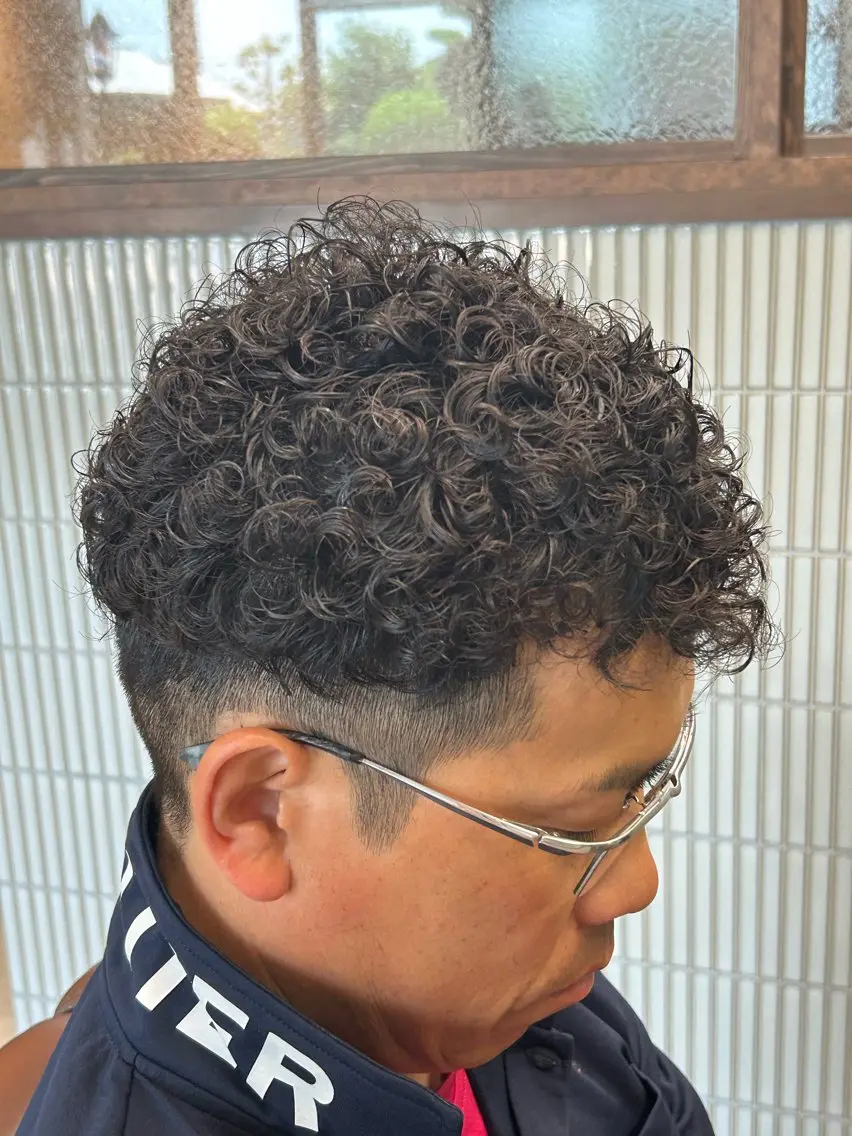 ショート パーマ メンズ カット パーマ 💎Dia/響🌍 メンズカット/カラーのヘアスタイル
