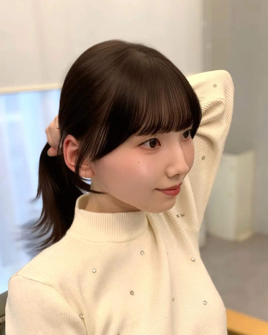 セミロング カット ヘアカラー 🎀韓国風顔周り× 透明感/梅田/アリサのヘアスタイル