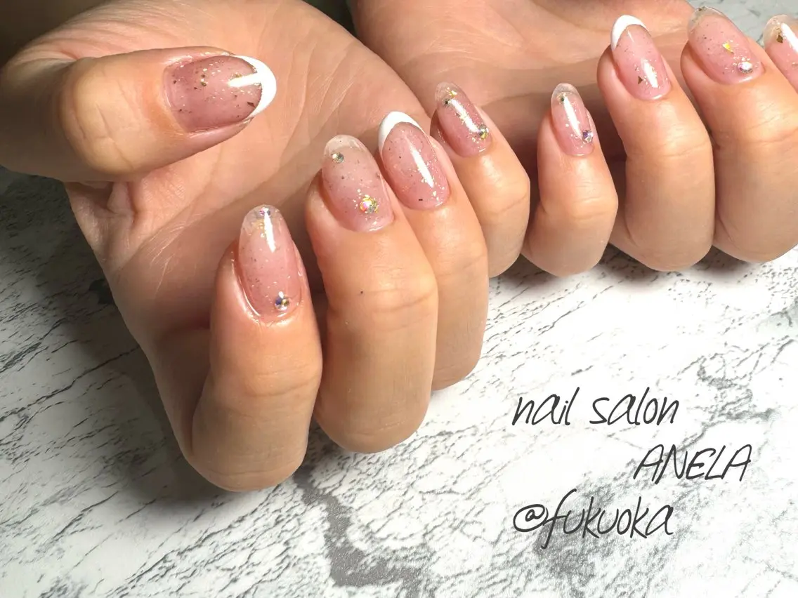 ネイル キラキラネイル シンプルネイル nail salon ANELA mayaのネイルデザイン